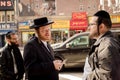 Hacidic Jews Chatting in Front of B&H Camera Store