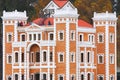 Castle in Hacienda chautla near texmelucan in puebla, mexico  XX Royalty Free Stock Photo