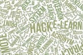 Hack, conceptual word cloud for business, information technology or IT. Royalty Free Stock Photo