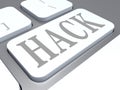 Hack Keyboard Key Showing Russian Hacking 3d Illustration Royalty Free Stock Photo