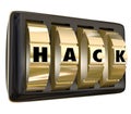 Hack Word Safe Dials Violate Privacy Security Classified Information Royalty Free Stock Photo