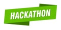 hackathon banner template. hackathon ribbon label. Royalty Free Stock Photo