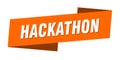 hackathon banner template. hackathon ribbon label. Royalty Free Stock Photo