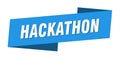 hackathon banner template. hackathon ribbon label. Royalty Free Stock Photo