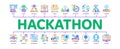 Hackathon Development Minimal Infographic Banner Vector