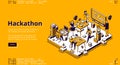 Hackathon isometric landing, software development