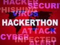 Hackathon Technology Threat Online Coding 2d Illustration