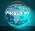 Hackathon Technology Threat Online Coding 3d Illustration