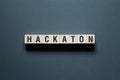 Hackaton - word concept on cubes Royalty Free Stock Photo