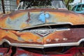 Red old abandoned Desoto car Royalty Free Stock Photo