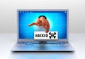 Hacked Computer Royalty Free Stock Photo
