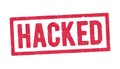 Hacked red ink stamp Royalty Free Stock Photo