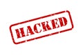 Hacked Rubber Stamp Vector Royalty Free Stock Photo