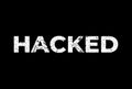 Hacked text with grunge effect design