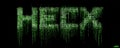 Hacked word formed by green binary code on black background, digital breach concept, cyber security Royalty Free Stock Photo