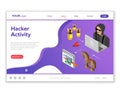 Hacker Activity Concept Isometric