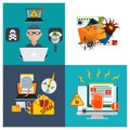 Hacker activity viruses hacking and e-mail spam Royalty Free Stock Photo