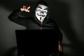 Hacker with anonymous mask