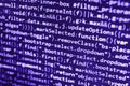 Hacker api text on the computer screen. Royalty Free Stock Photo