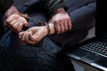 Hacker arrest Royalty Free Stock Photo