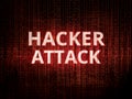 Hacker attack, background with binary coding.