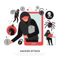 Hacker Attack Illustration Royalty Free Stock Photo