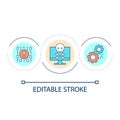 Hacker attack loop concept icon Royalty Free Stock Photo