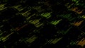 Hacker attack through network by writing a special code on a black computer screen. Animation. Abstract data bits stream Royalty Free Stock Photo