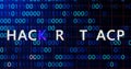 Hacker attack system hacked computer glitch virus inter system hacking concept. Royalty Free Stock Photo