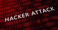 Hacker attack system hacked computer glitch virus inter system hacking concept. Royalty Free Stock Photo