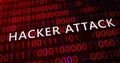Hacker attack system hacked computer glitch virus inter system hacking concept. Royalty Free Stock Photo