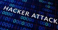 Hacker attack system hacked computer glitch virus inter system hacking concept. Royalty Free Stock Photo