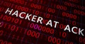 Hacker attack system hacked computer glitch virus inter system hacking concept. Royalty Free Stock Photo