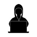 hacker avatar character isolated icon