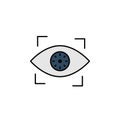 Hacker, biometric recognition icon. Can be used for web, logo, mobile app, UI, UX