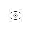 Hacker, biometric recognition icon on white background. Can be used for web, logo, mobile app, UI UX