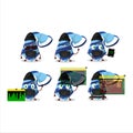 A Hacker blue tie character mascot with