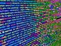 Hacker breaching net security. PHP da. Computer Script. Writing program code on computer. Software developer programming code on Royalty Free Stock Photo