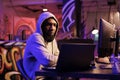 Hacker coding computer virus