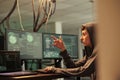 Hacker coding computer virus, writing password cracking script Royalty Free Stock Photo