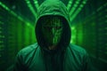 Hackerman concept, hacker mask, aigenerated. Royalty Free Stock Photo