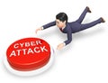 Hacker Cyberattack Malicious Infected Spyware 3d Rendering