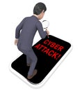 Hacker Cyberattack Malicious Infected Spyware 3d Rendering Royalty Free Stock Photo