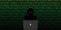 Hacker cybercrime concept binary code web background