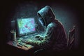 hacker cyberpunk computer room cybercrime code