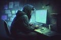 hacker cyberpunk computer room cybercrime code