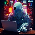 Hacker cyberpunk style