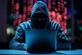 Hacker and cybersecurity attack concept