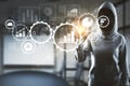 Hacker in cyberspace