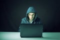 Hacker in the dark breaks the access to steal information